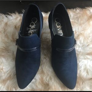Blue Calvin Klein Ankle Booties - Size 9